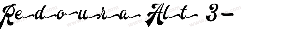 Redoura Alt 3字体转换